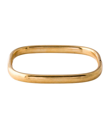 18K Square Hinged Bangle