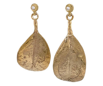 Mismatched Leaf Dangle Earrings